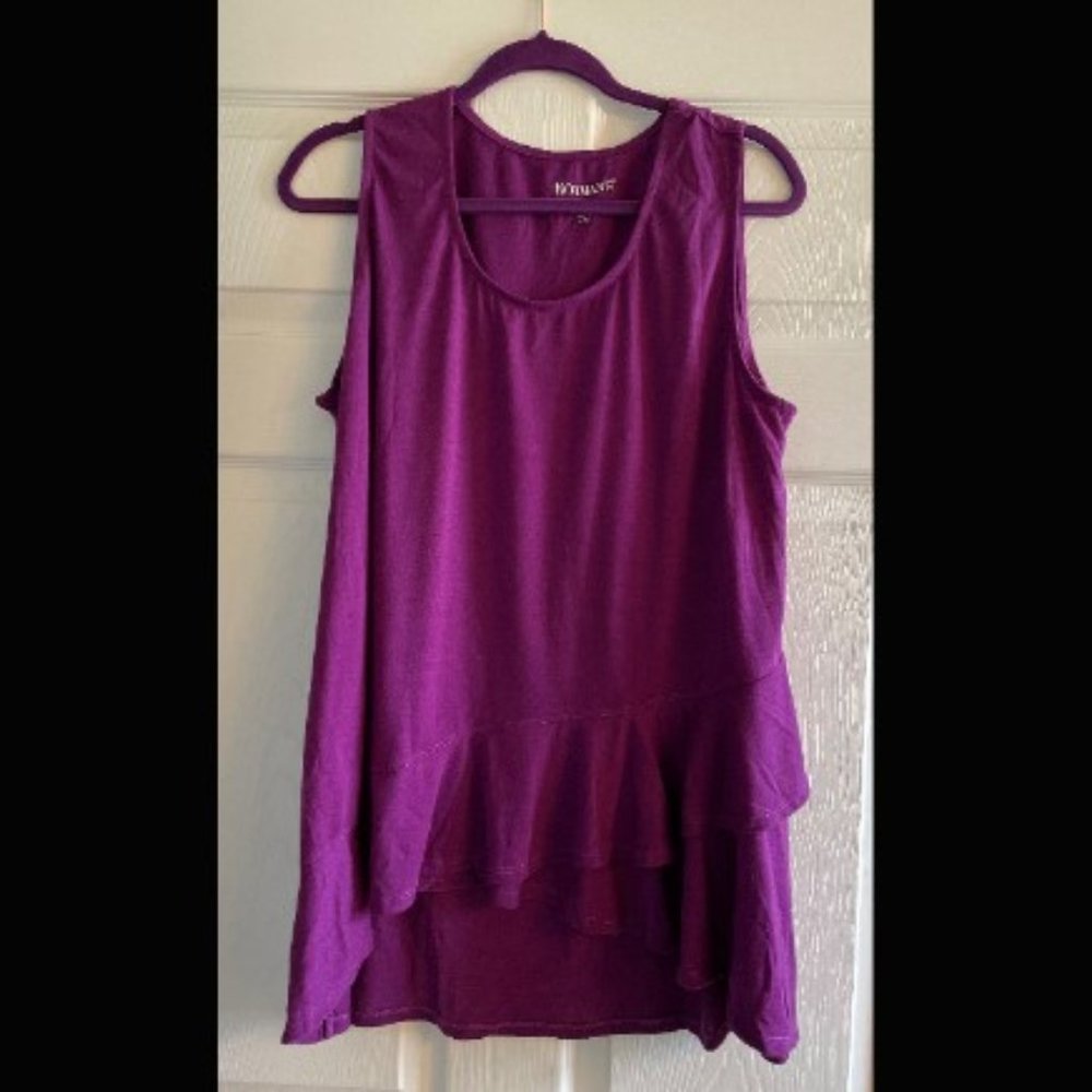 Purple Ruffled Tank - Size 18/20